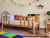 skandynawskie Łóżko dziecięce tipi domek z nóżkami podłogowe z barierką zabezpieczającą z zabezpieczeniem przed wypadnięciem pojedyńcze Montessori teepee house z drewna solidnego litego dla dzieci solid wood toddler floor bed montessori with legs
