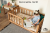 Drewniane skandynawskie Łóżko dziecięce podłogowe z barierką zabezpieczającą z zabezpieczeniem przed wypadnięciem pojedyńcze Montessori z drewna solidnego litego dla dzieci solid wood toddler montessori floor bed