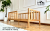 skandynawskie Łóżko dziecięce tipi domek z nóżkami podłogowe z barierką zabezpieczającą z zabezpieczeniem przed wypadnięciem pojedyńcze Montessori teepee house z drewna solidnego litego dla dzieci solid wood toddler floor bed montessori with legs
