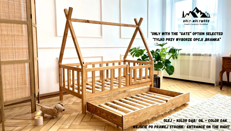 łóżko z szufladą  łóżko tipi do sypialni z pojemnikiem  dziecięce z szufladą z miejscem na pościel  łóżko drewniane z szufladą bed with drawer  storage bed for bedroom  kids bed with storage  wooden bed with drawer  single bed with underbed drawer