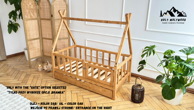 łóżko z szufladą  łóżko tipi do sypialni z pojemnikiem  dziecięce z szufladą z miejscem na pościel  łóżko drewniane z szufladą bed with drawer  storage bed for bedroom  kids bed with storage  wooden bed with drawer  single bed with underbed drawer