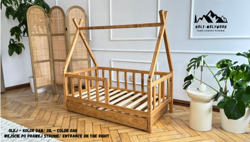 łóżko z szufladą  łóżko tipi do sypialni z pojemnikiem  dziecięce z szufladą z miejscem na pościel  łóżko drewniane z szufladą bed with drawer  storage bed for bedroom  kids bed with storage  wooden bed with drawer  single bed with underbed drawer
