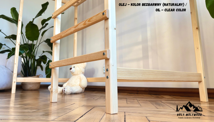 kids loft bed, solid pine loft bed, wooden kids bed, loft bed with ladder, kids high bed, pine wood kids bed, childrens wooden bed, kids bed with guardrail, loft bed for children, handmade wooden bed, kids bedroom furniture