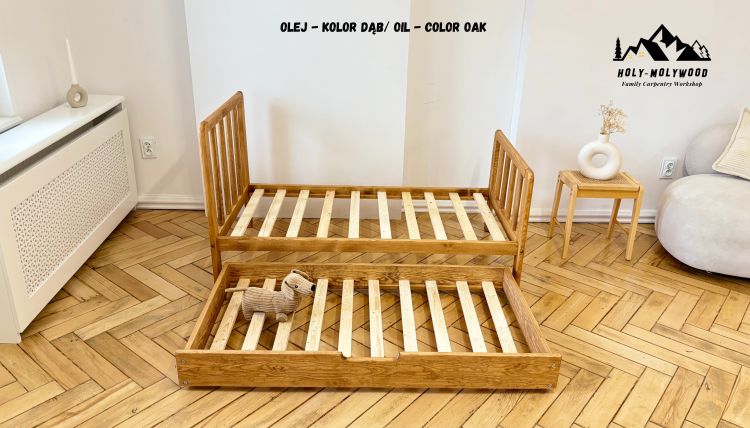 łóżko dziecięce drewniane, łóżko dziecięce z szufladą, łóżko dla dziecka 90x200, łóżko dziecięce sosnowe, łóżko pojedyncze dziecięce, łóżko z wysuwaną szufladą, łóżko do pokoju dziecięcego, łóżko dziecięce skandynawskie