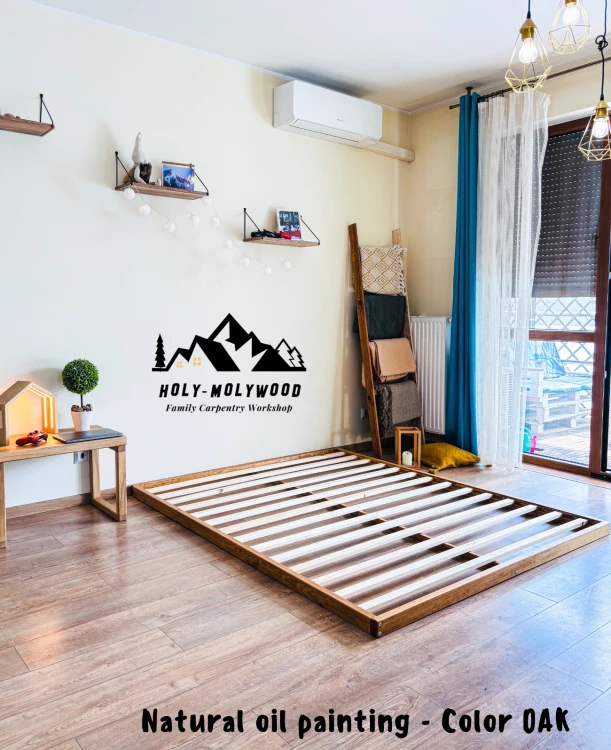 łóżko w stylu japońskim łóżko tatami do sypialni łóżko minimalistyczne do sypialni łóżko niskie do sypialni łóżko w stylu zen. łóżko drewniane do sypialni łóżko z litego drewna dla dorosłych łóżko sosnowe do sypialni